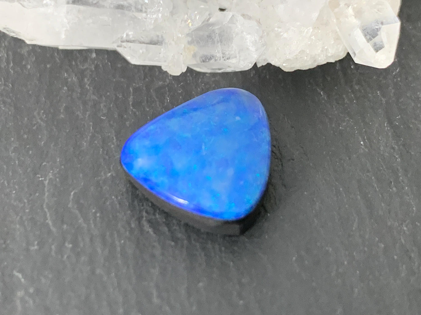 Australian Opal doublet 11x12.5x4mm cabochon