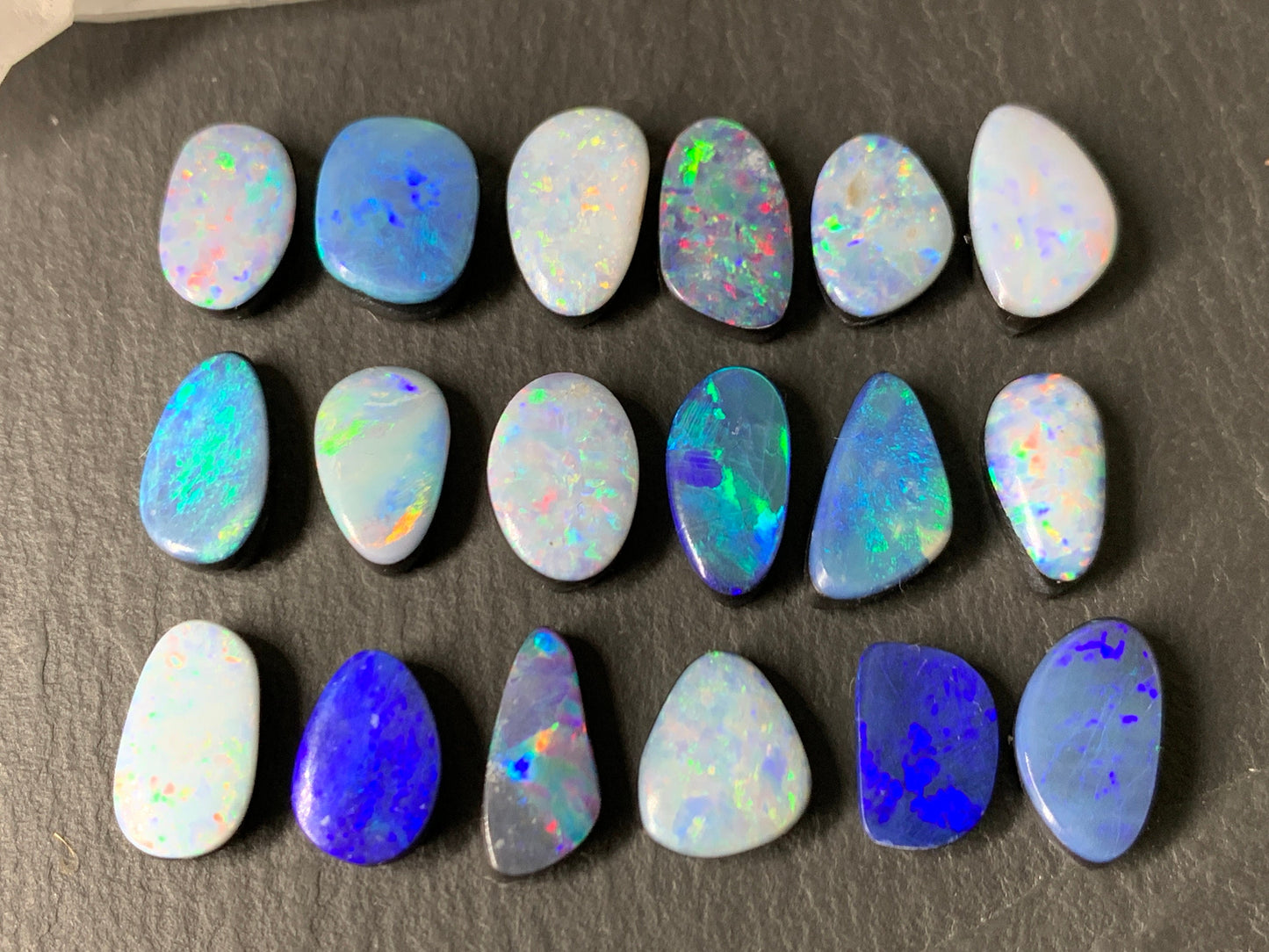 Australian Opal doublet 10-12mm long cabochon