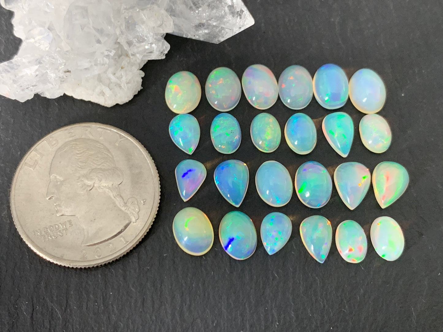 Ethiopian Opal 7-8mm long cabochon-