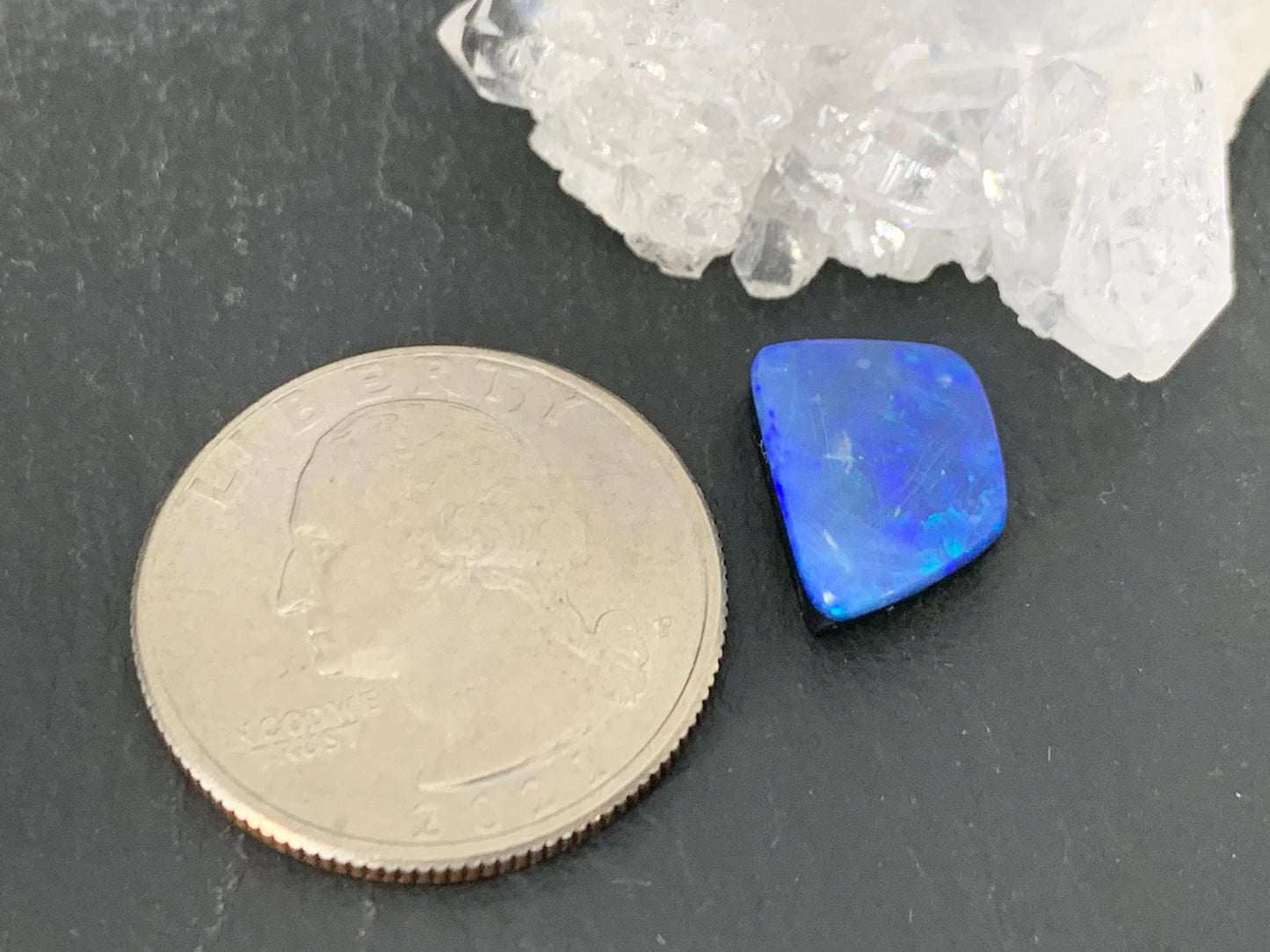 Australian Opal doublet 9x13x3mm cabochon