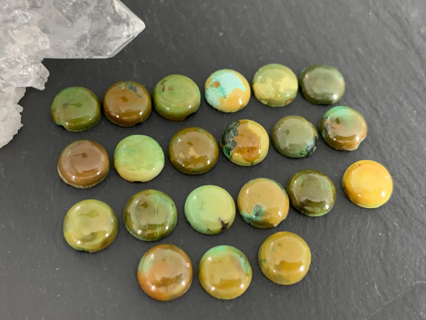 Tibetan Turquoise 7mm round cabochon