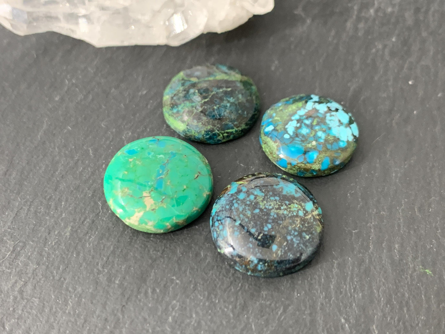 Tibetan Turquoise round 15mm cabochon