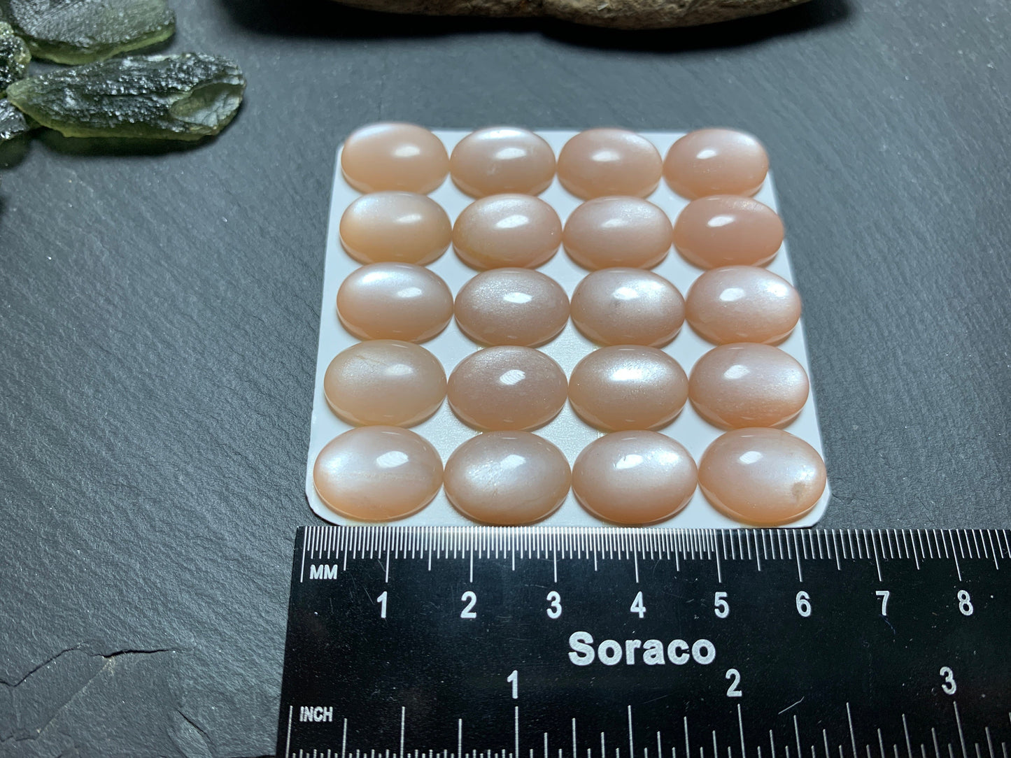 Peach Moonstone oval 12x16mm Cabochon