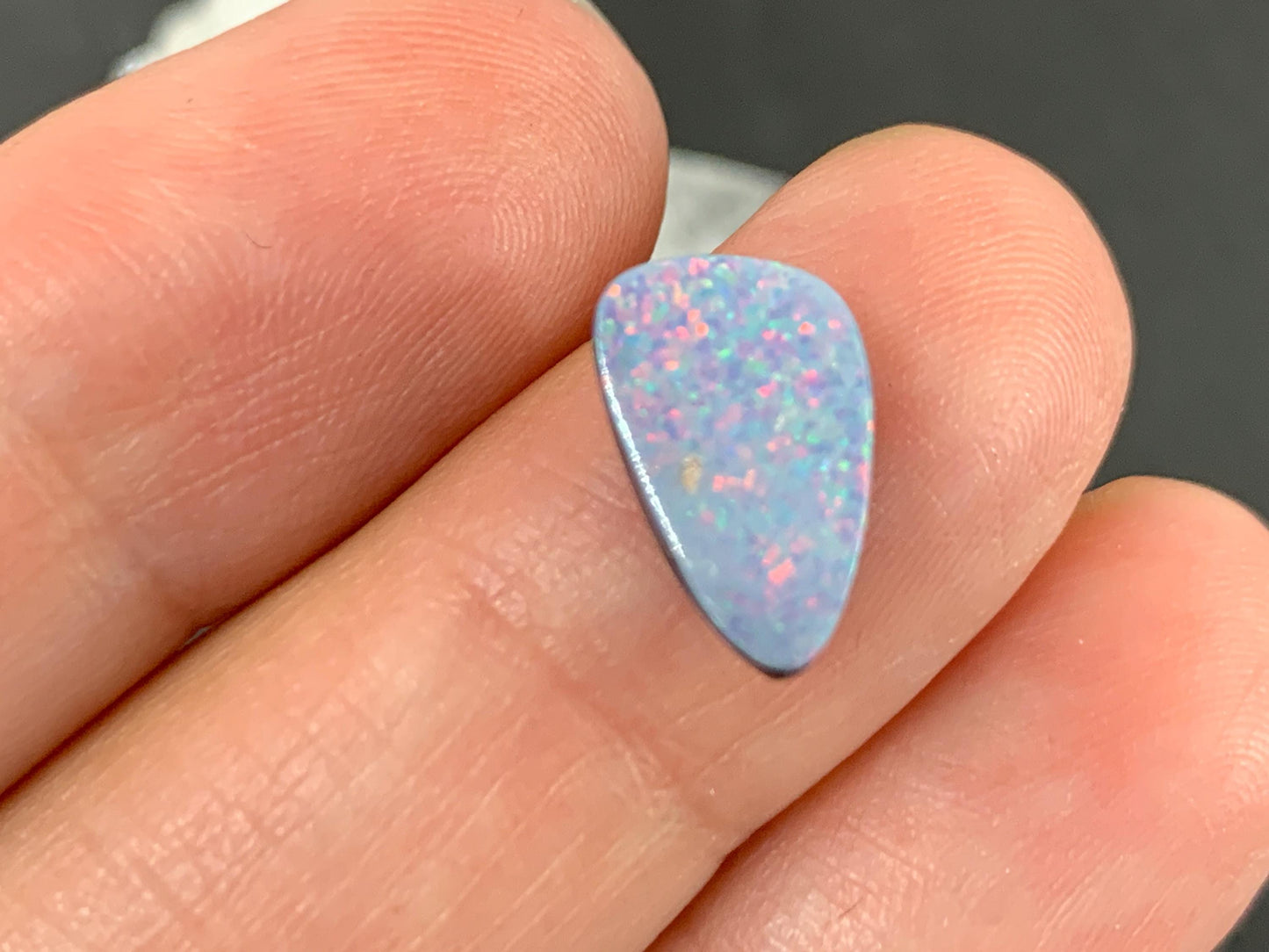 Discounted Australian Opal doublet cabochon 9x12x4mm