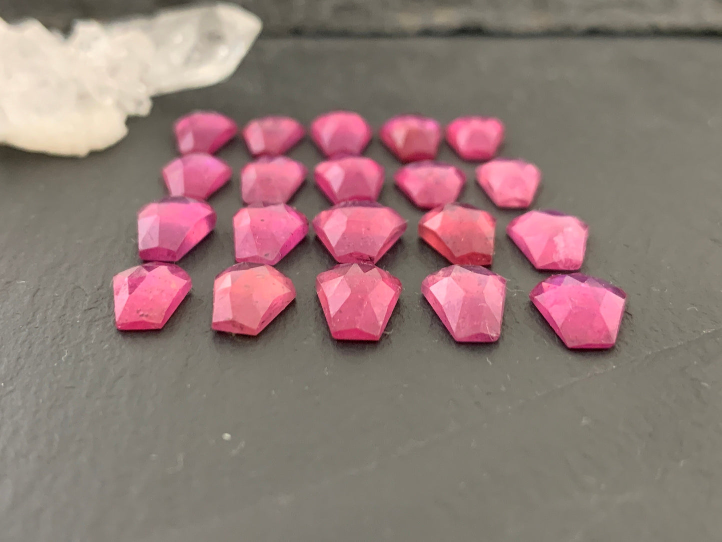 Faceted Thailand Pink Sapphire coffin 9-10mm long cabochon- Select Your cabochon