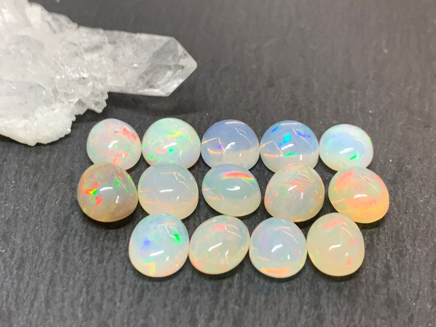 Ethiopian Opal oval 10mm long cabochon