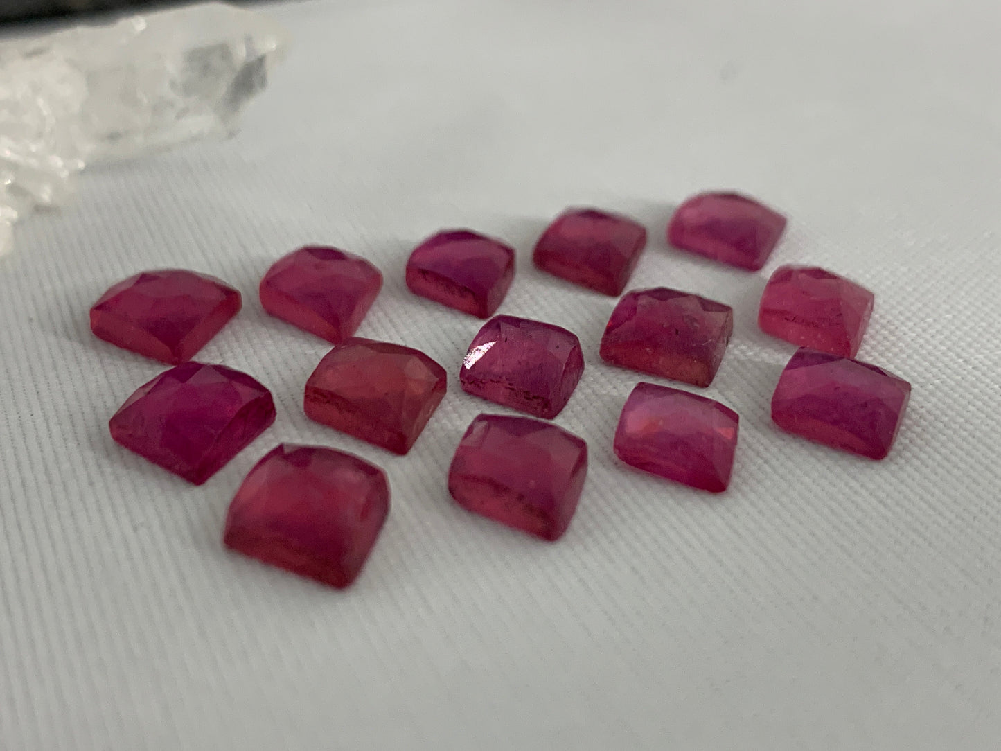 Faceted 10-11mm Thailand Pink Sapphire cabochon