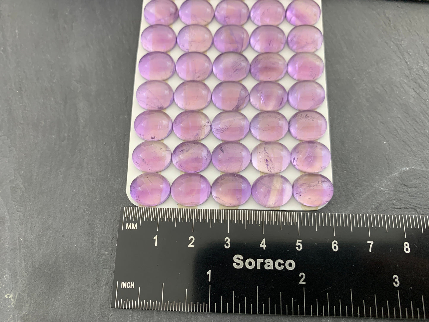 Amethyst oval 10x12mm cabochon - Calibrated cabochons