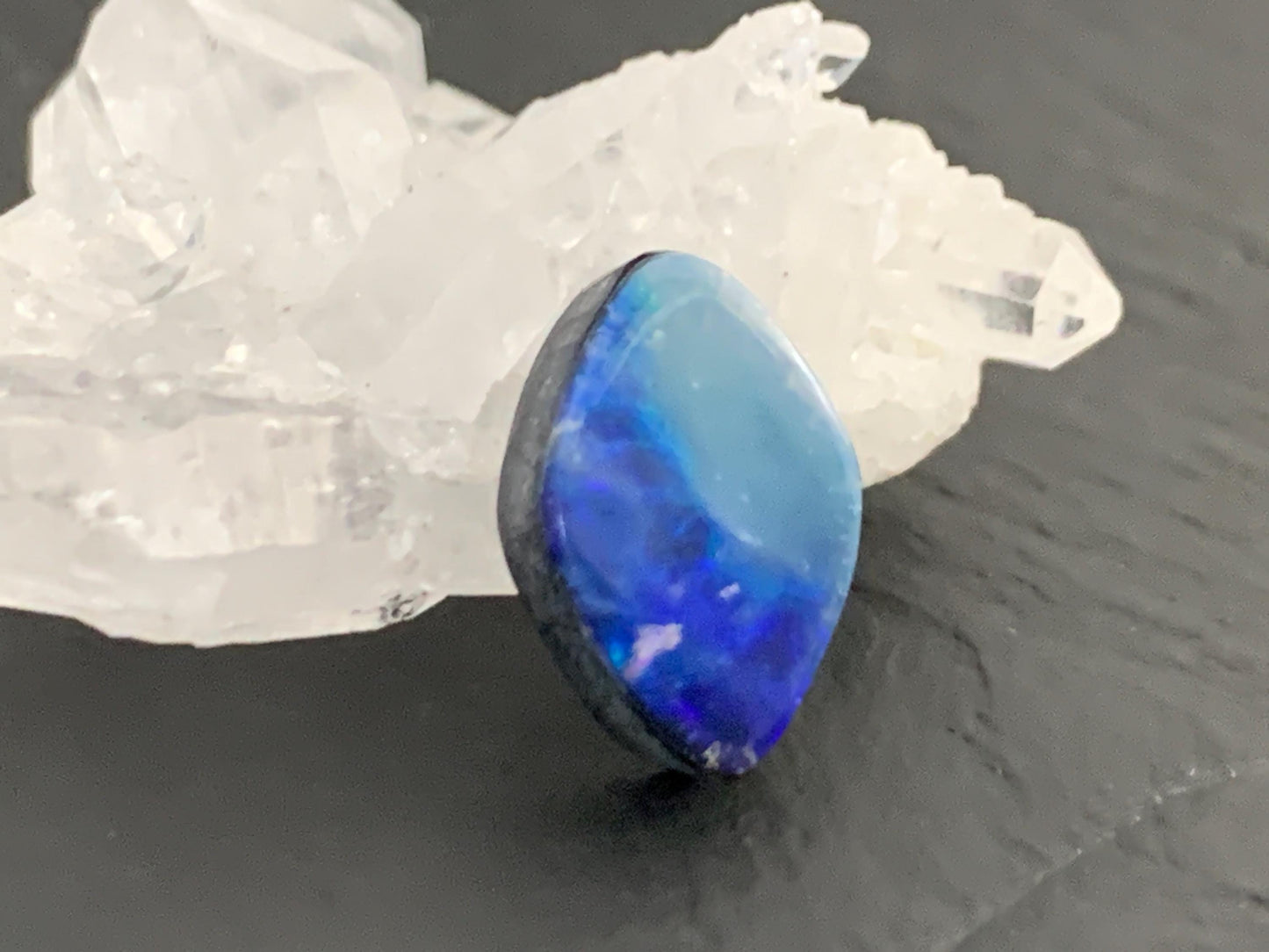 Australian Opal doublet 9x14x4mm cabochon