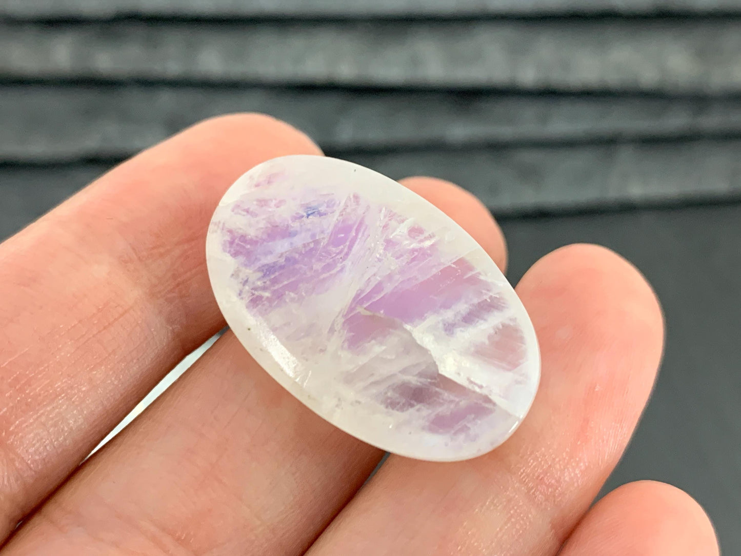 Rainbow Moonstone oval 29x18x8mm cabochon