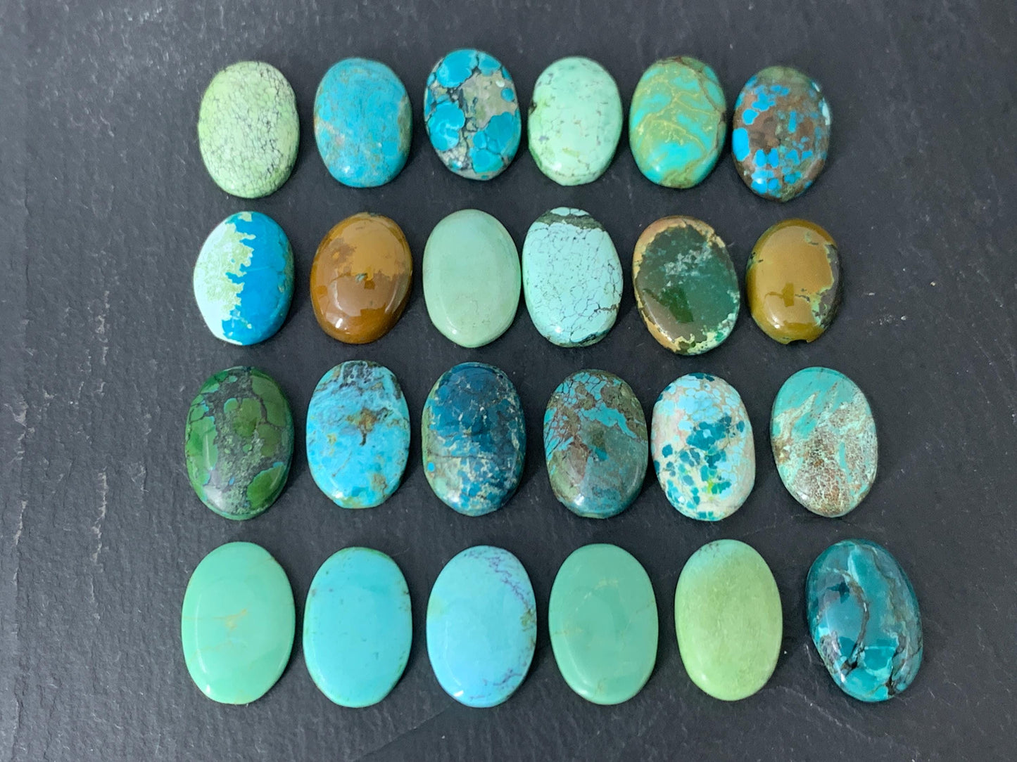 Tibetan Turquoise oval 10x15mm cabochon