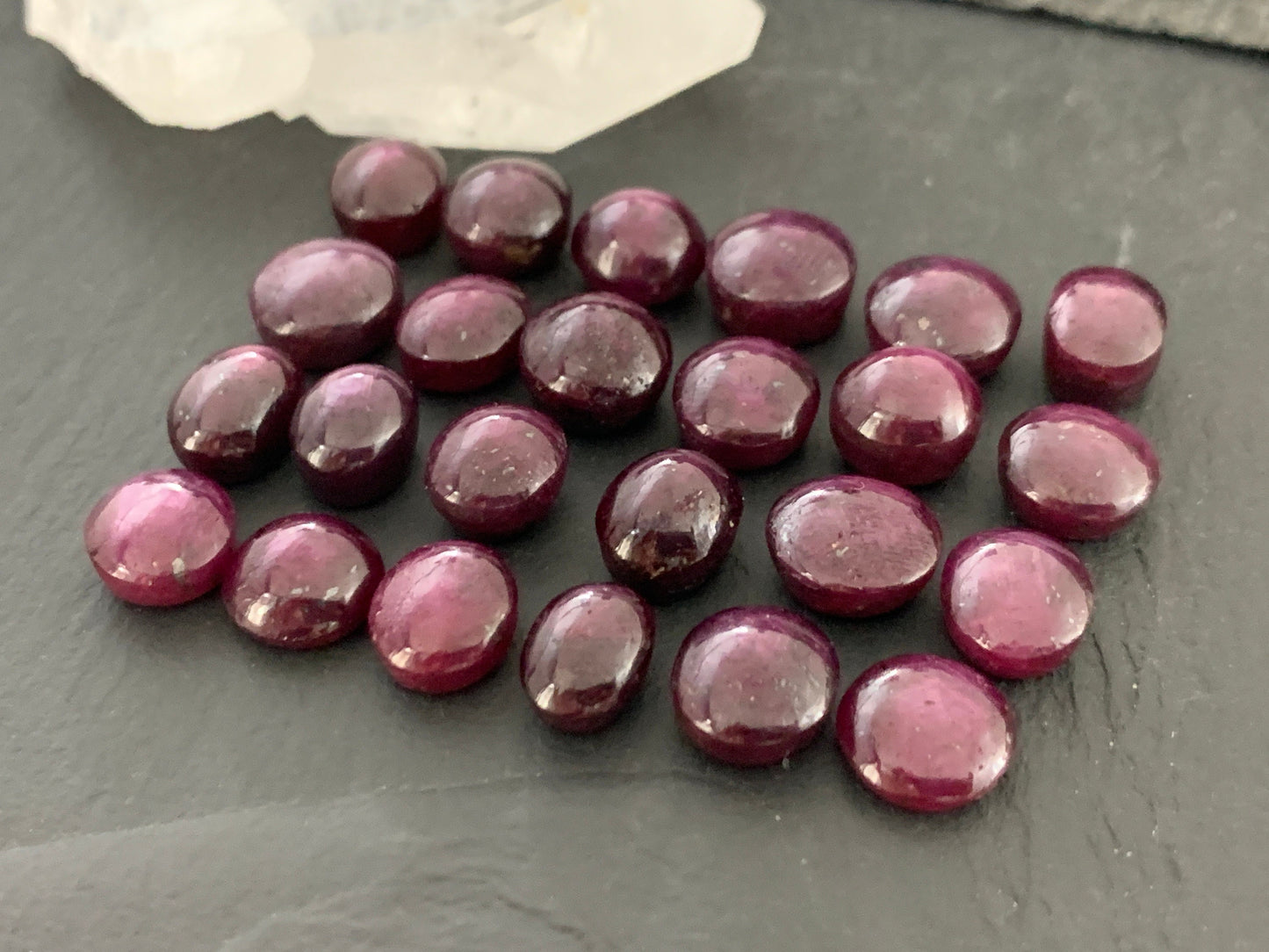 Ruby 10mm long cabochon