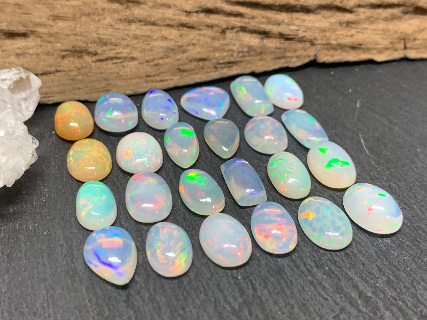 Ethiopian Opal 11-12mm long cabochon