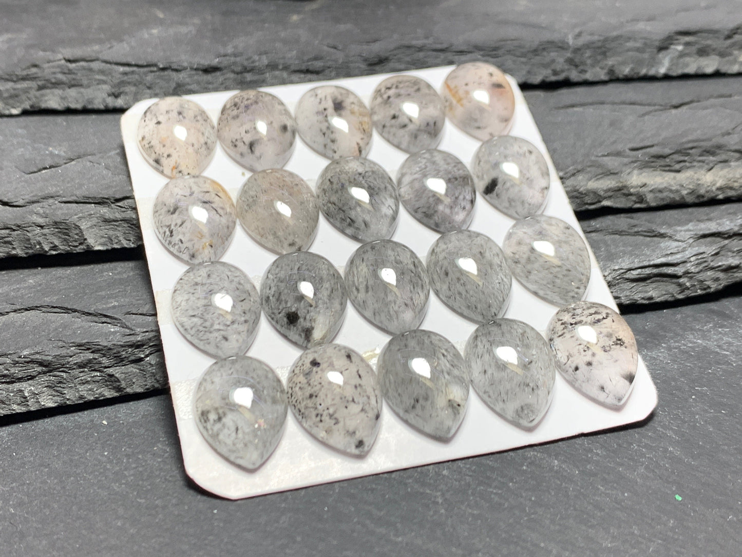 Super 7 pear 12x16mm cabochon - Calibrated cabochons