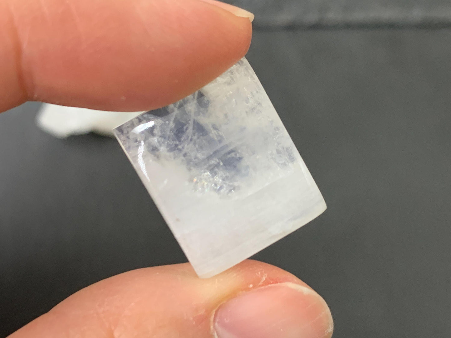 Rainbow Moonstone 19x16x6mm cabochon