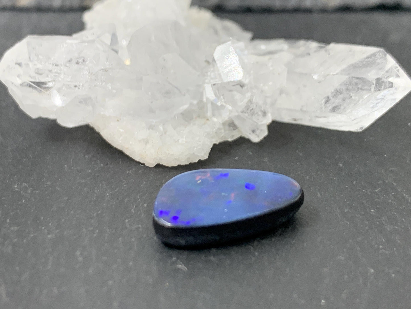 Australian Opal doublet 9x15x3mm cabochon