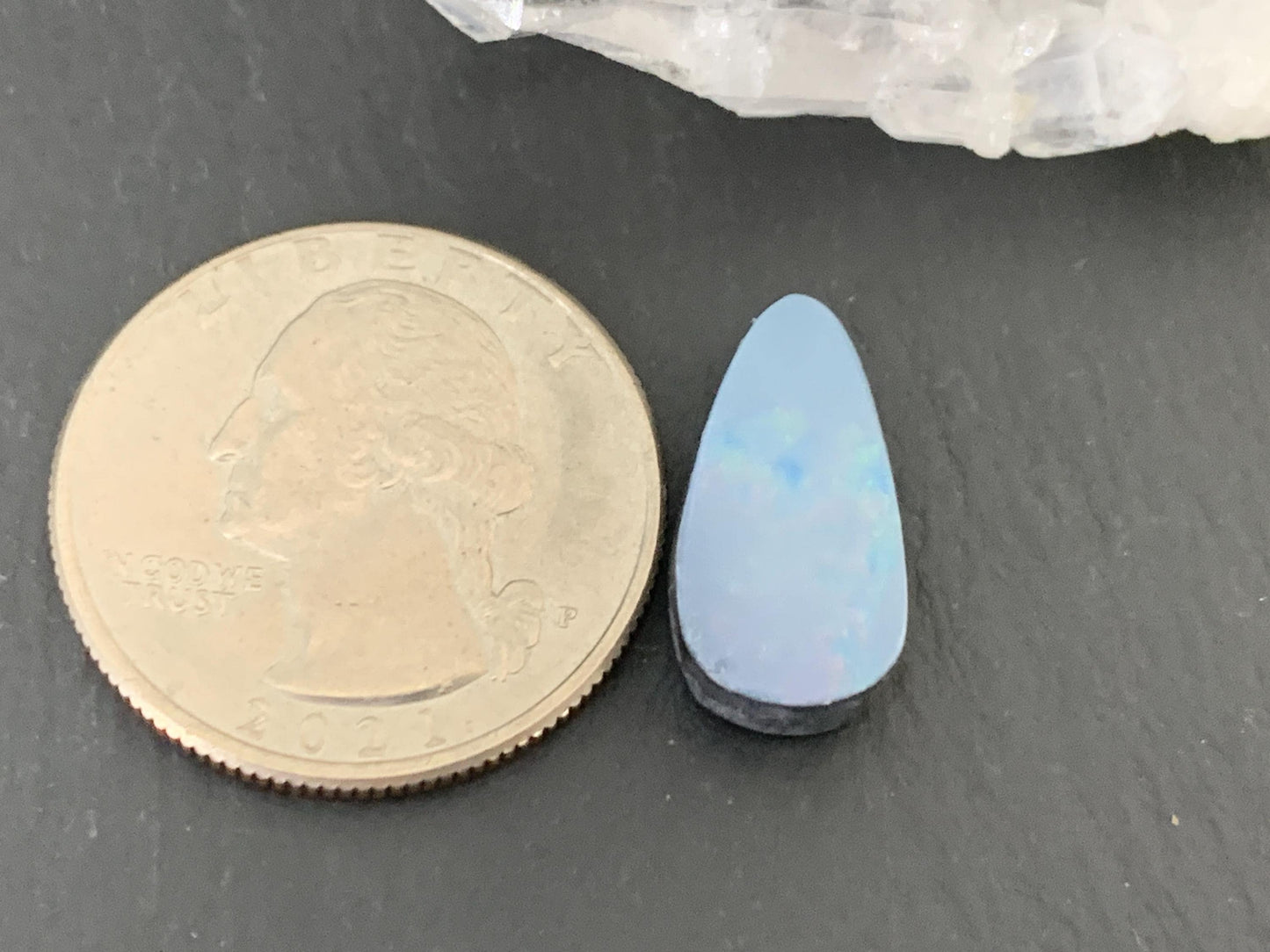 Australian Opal doublet 9x17x5mm cabochon