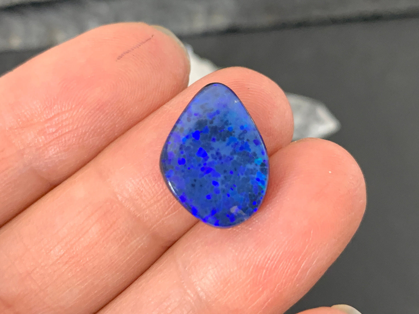 Australian Opal doublet 12x16x4mm cabochon