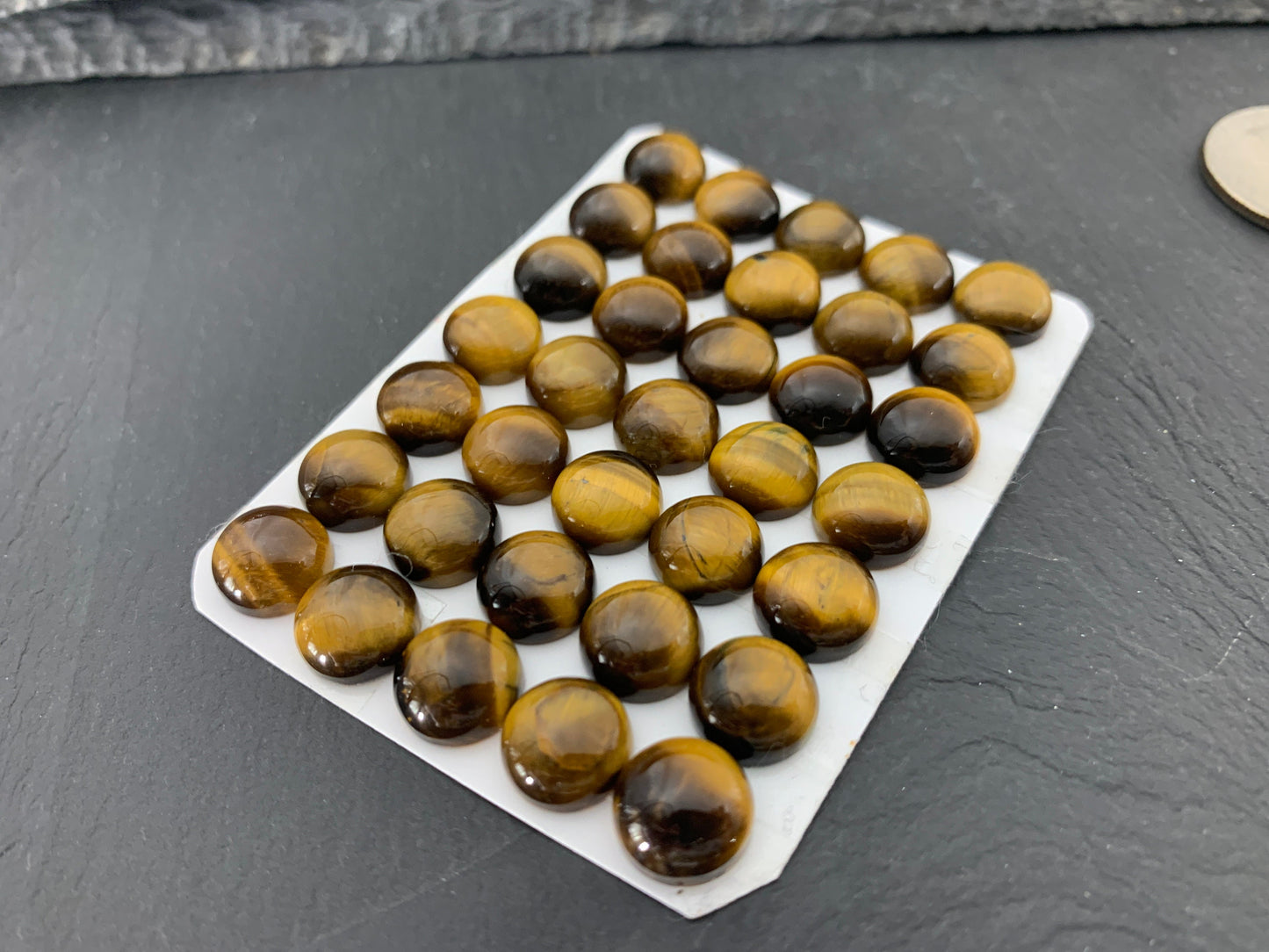 Tiger eye round 10mm cabochon - Calibrated cabochons