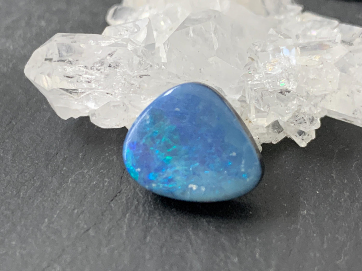 Australian Opal doublet 11x12x4.5mm cabochon