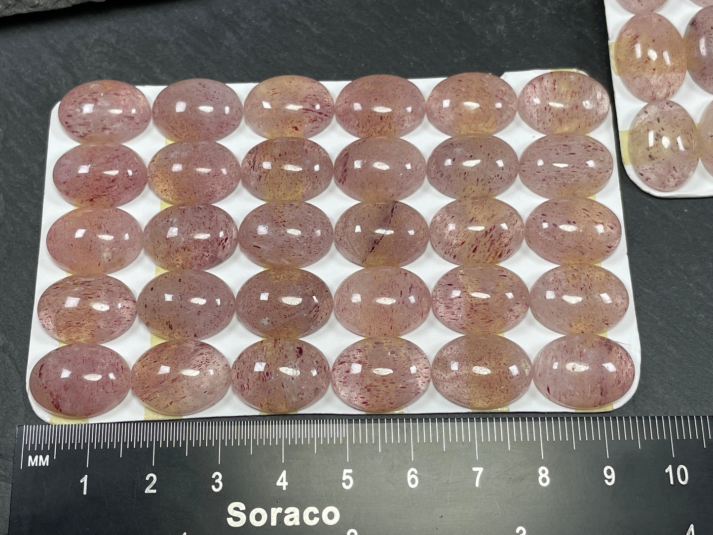 Red Sunstone oval 12x16mm cabochon - Calibrated cabochons