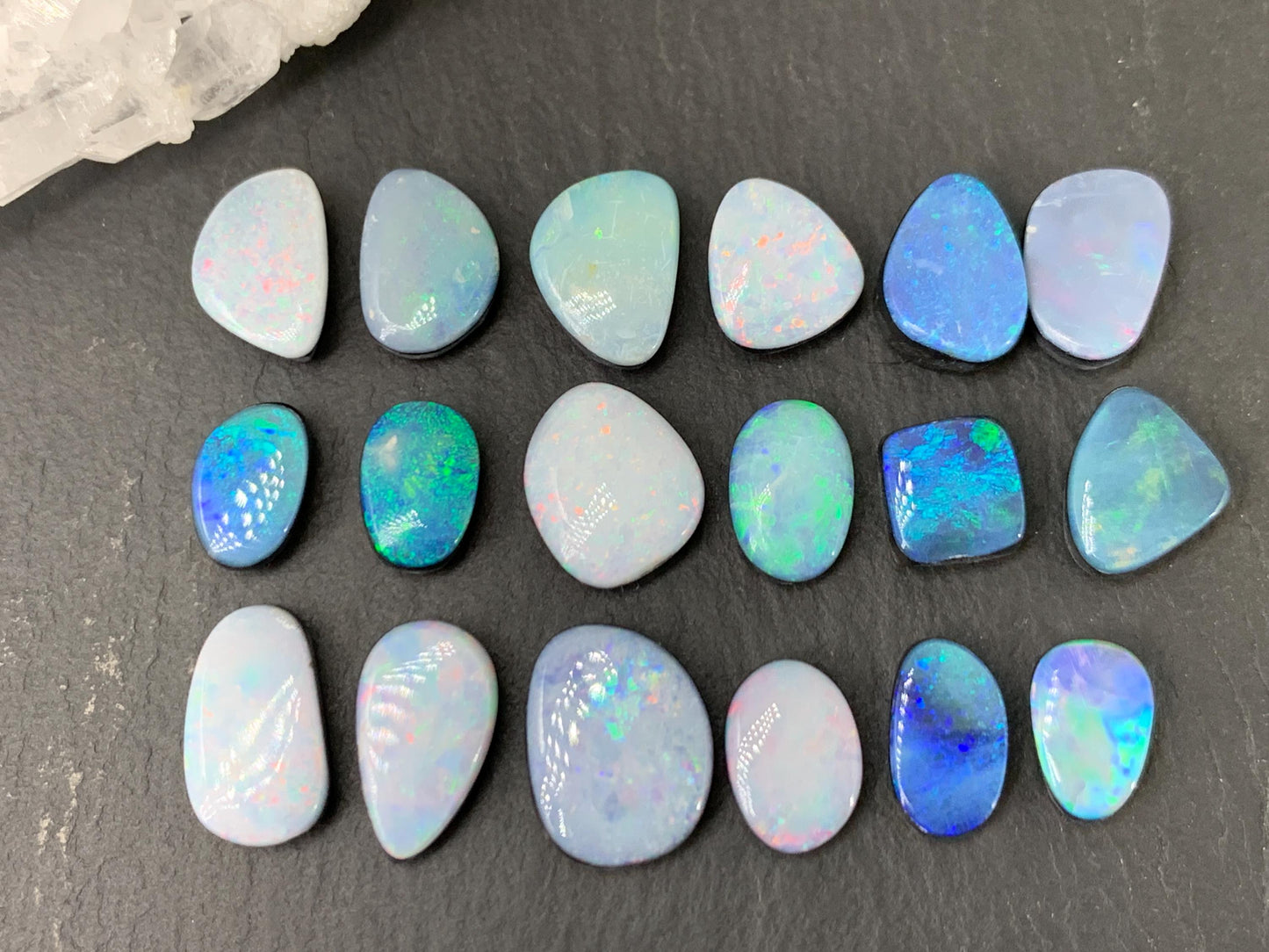 Australian Opal Doublet Free Form Cabochon 7-12mm – Colorful Gemstone Piece