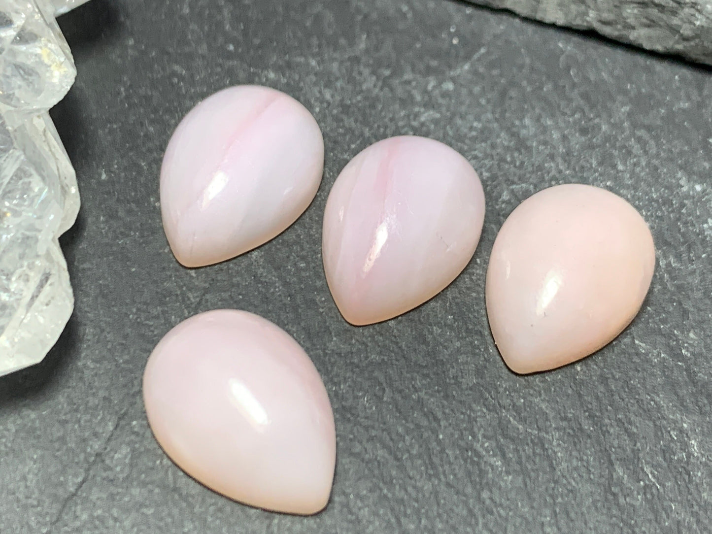 Pink Opal cabochon 10x14mm - calibrated cabochons