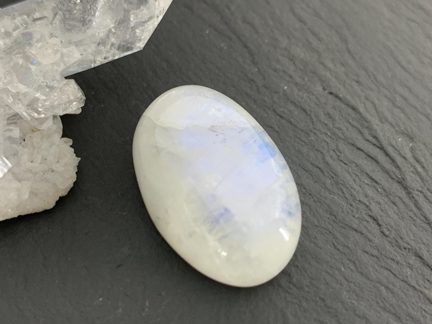 Rainbow Moonstone 25x16x10mm cabochon