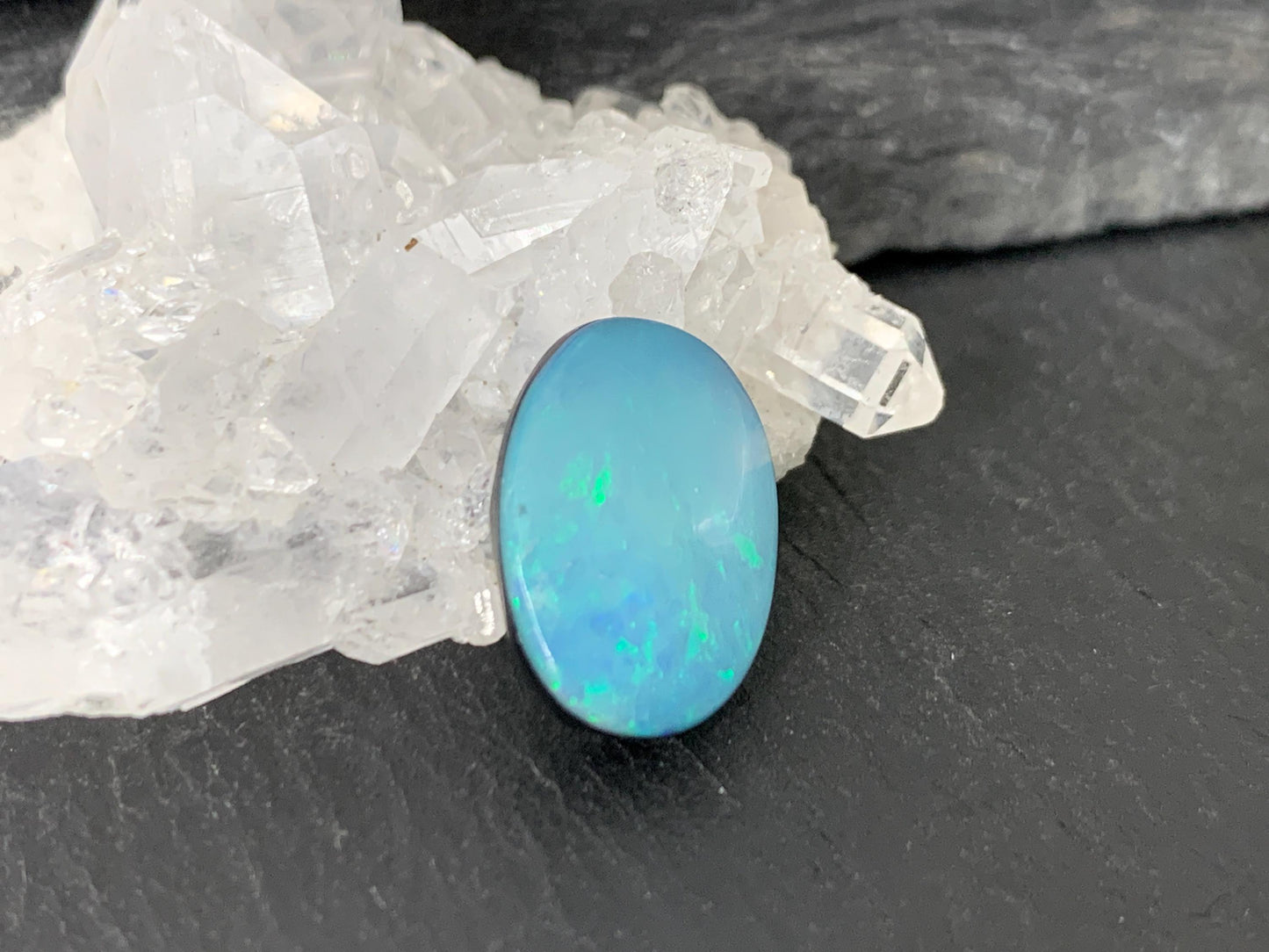 Australian Opal doublet 10x14x4.5mm cabochon