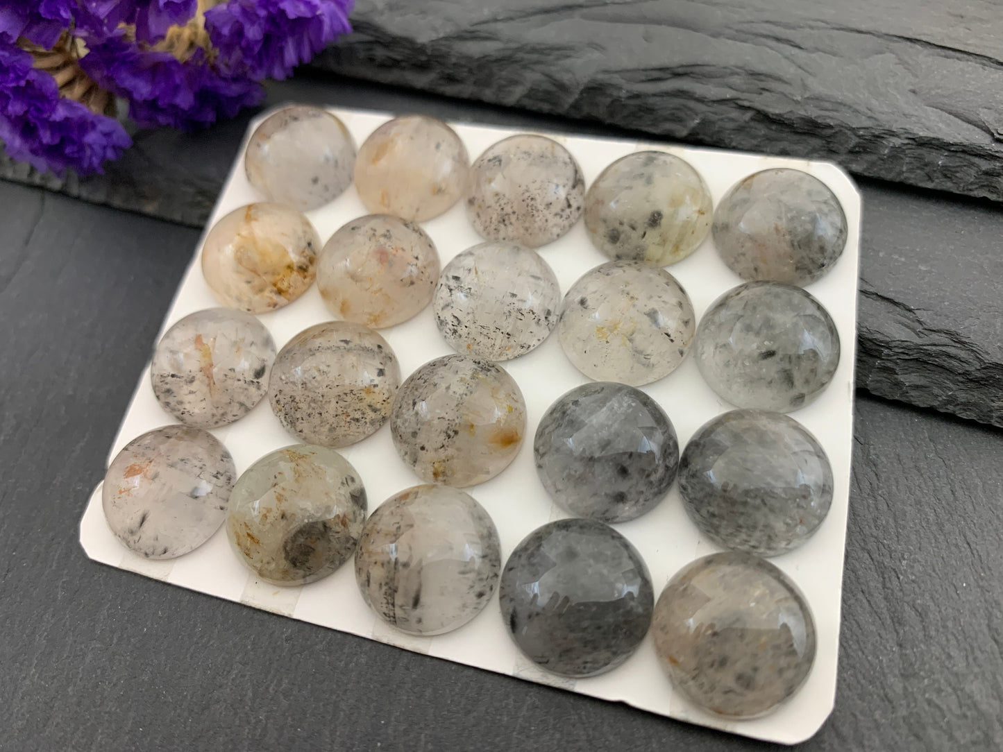 Super 7 round 15mm cabochon - Calibrated cabochons