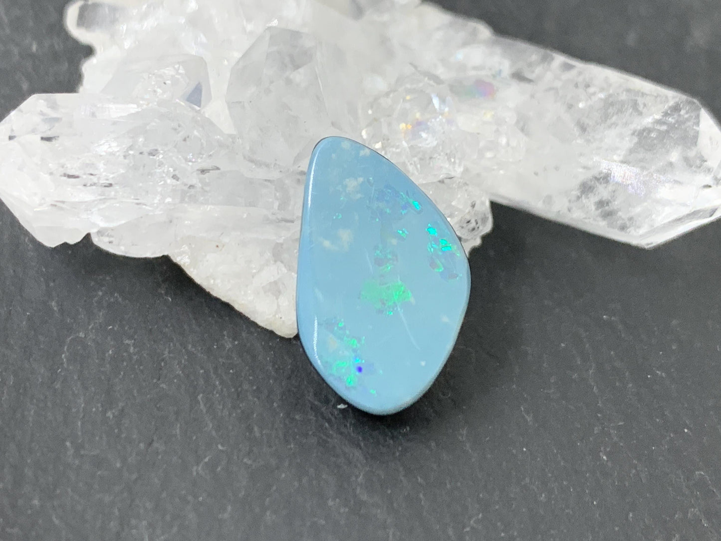 Australian Opal doublet 10x15x4mm cabochon