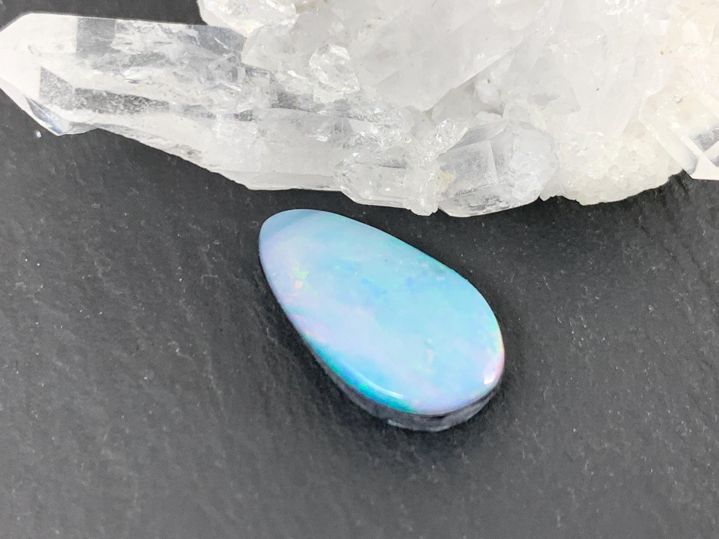 Australian Opal doublet cabochon 9x17x5mm