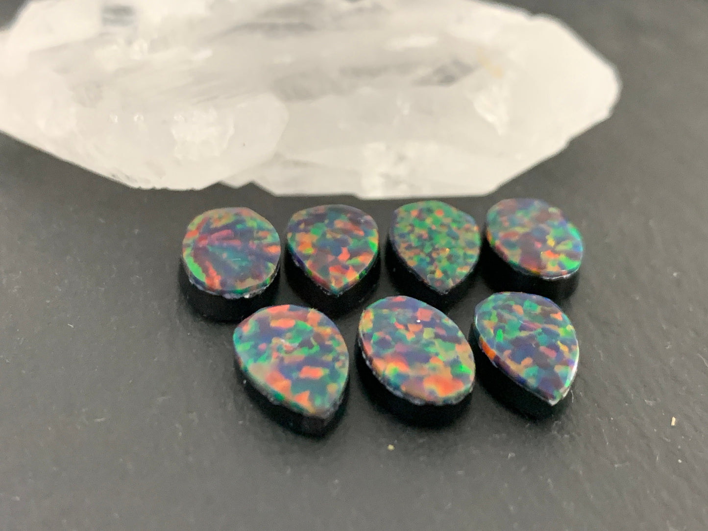 Aurora Opal cabochon - Doublet cabochons