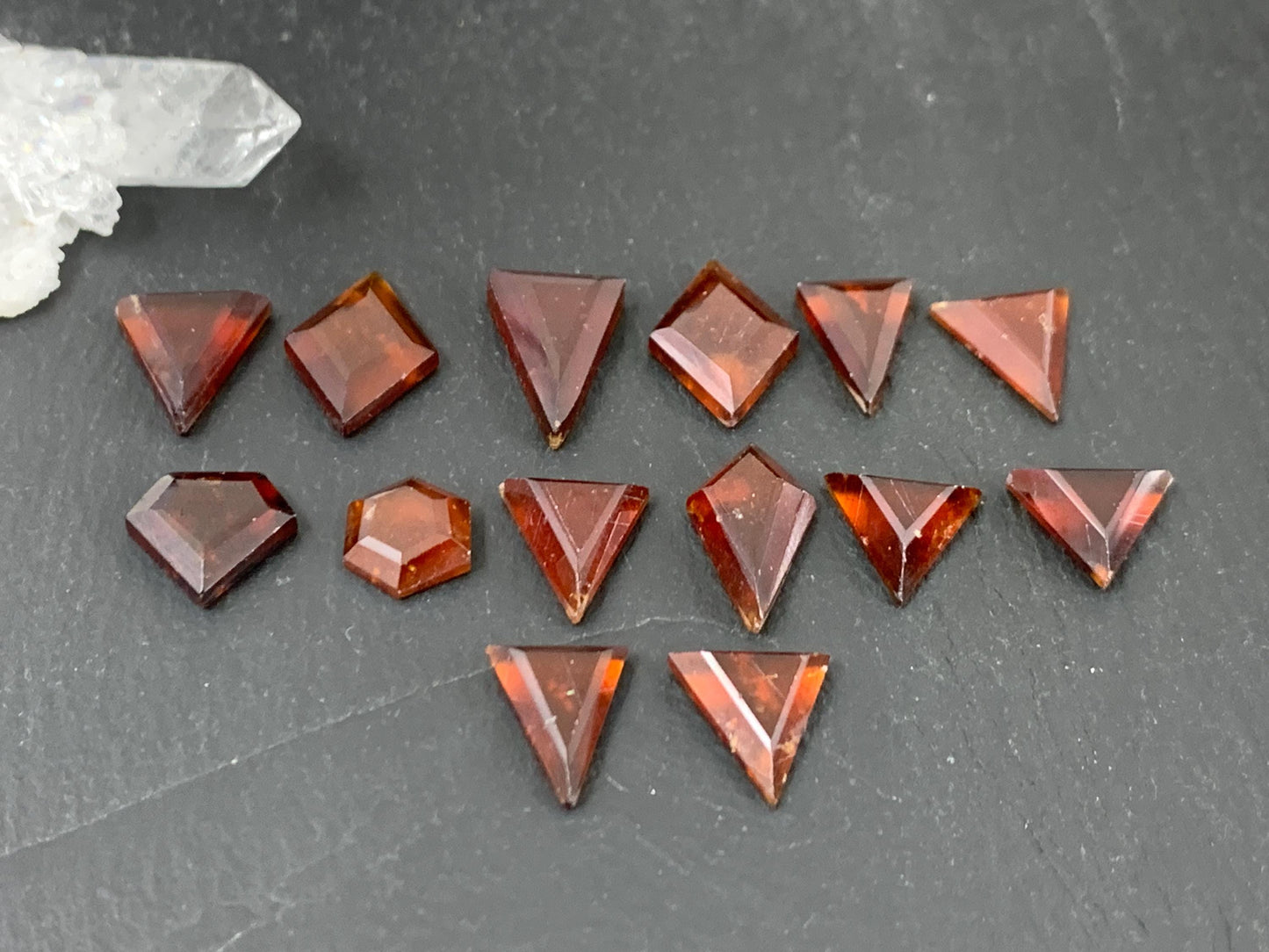 Second quality Hessonite Garnet 10-17mm long cabochon.