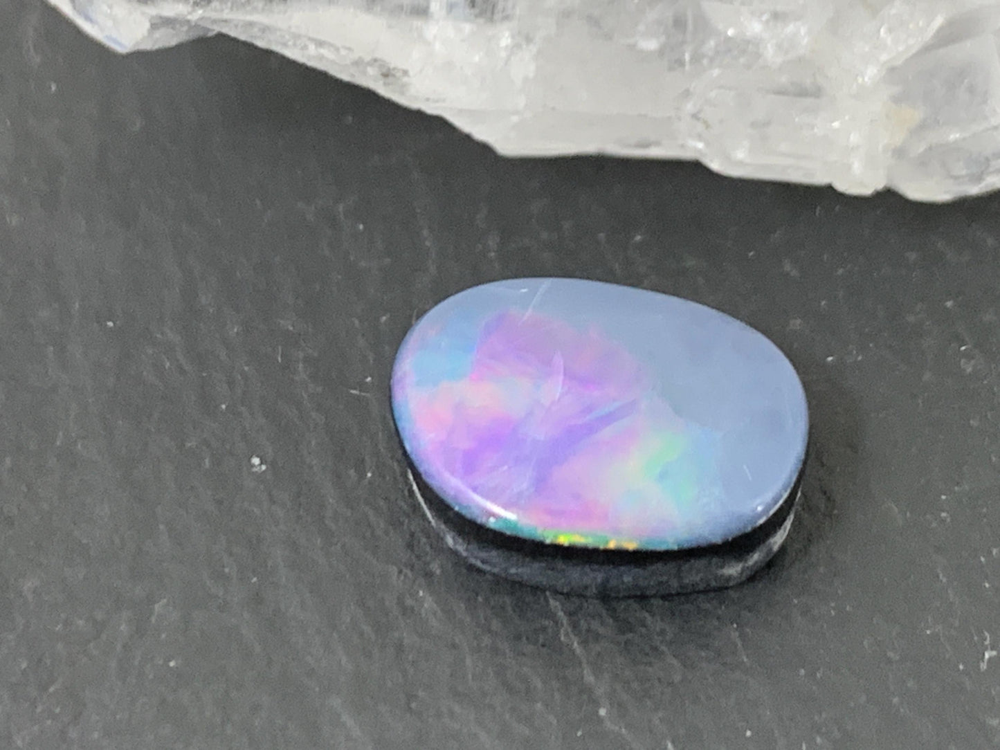 Australian Opal Doublet Cabochon 8x12x4mm - Natural Free Form Gemstone