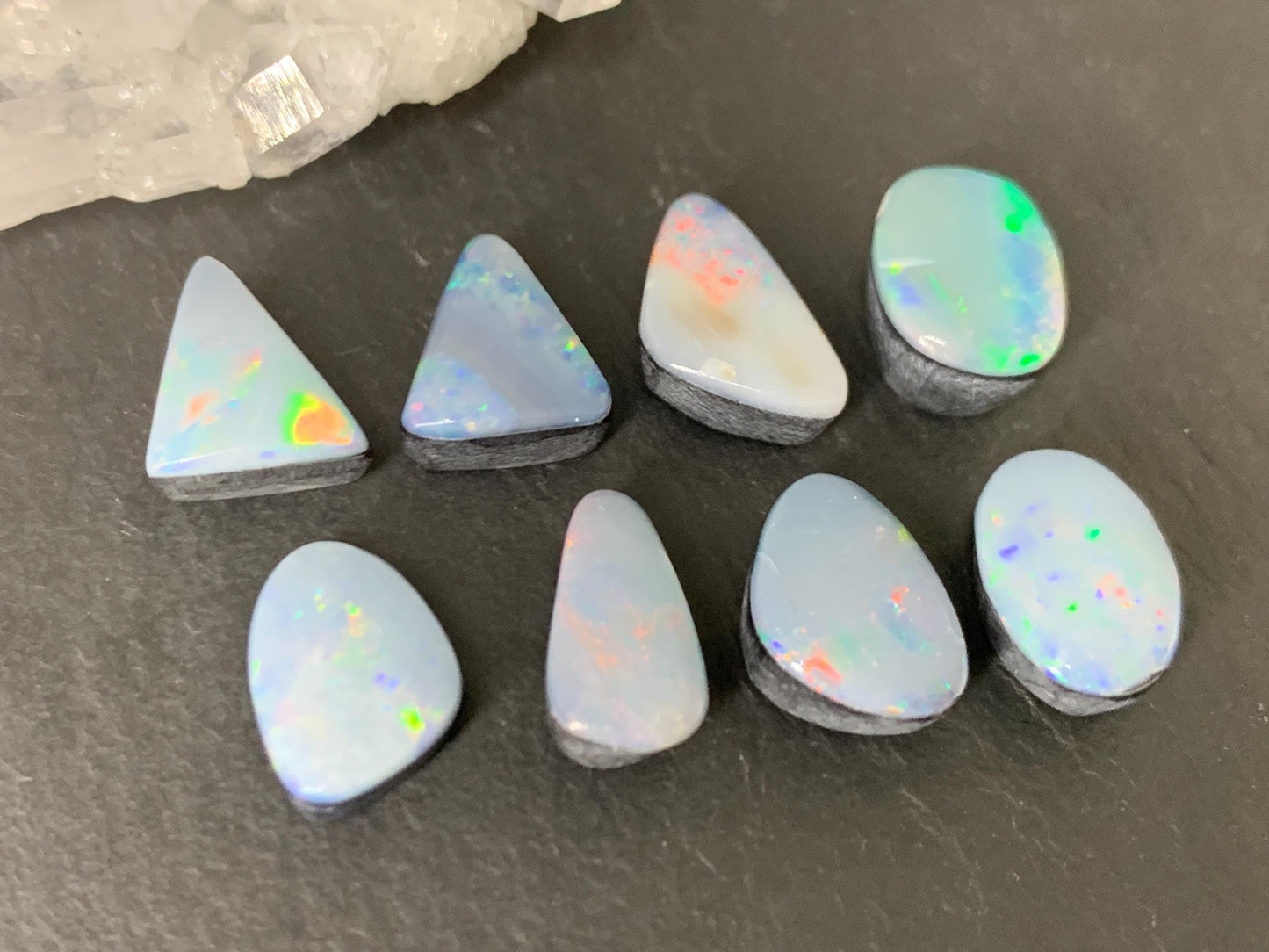 Australian Opal doublet 9-12mm long cabochon