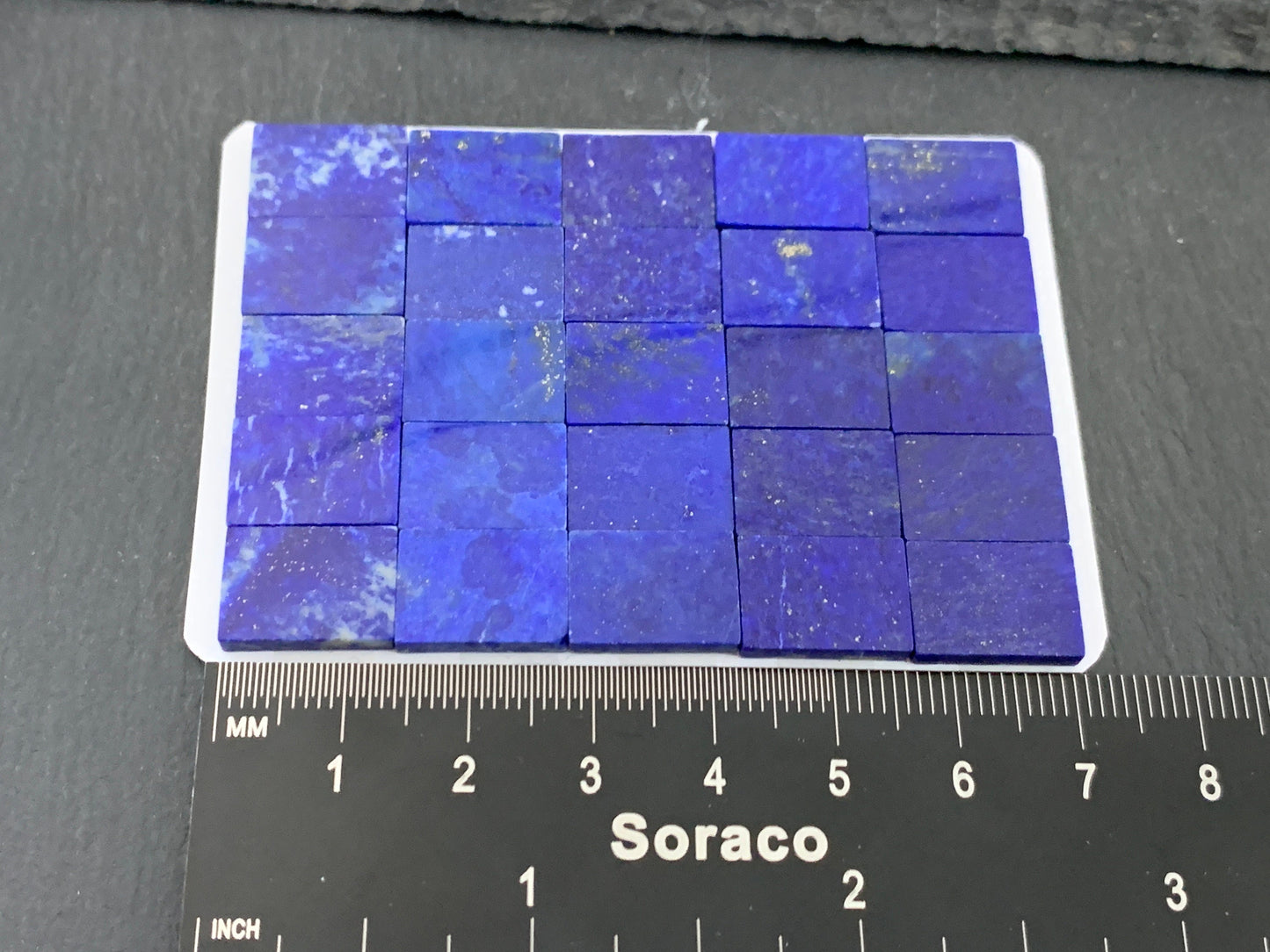 Flat Lapis Lazuli rectangle 10x14mm cabochon - Calibrated cabochons