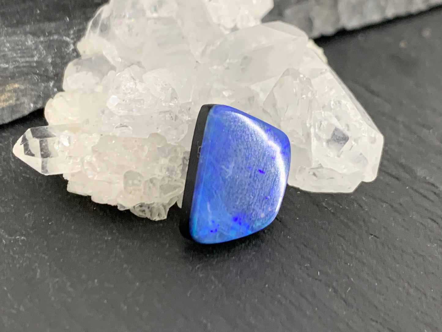 Australian Opal doublet 9x13x3mm cabochon