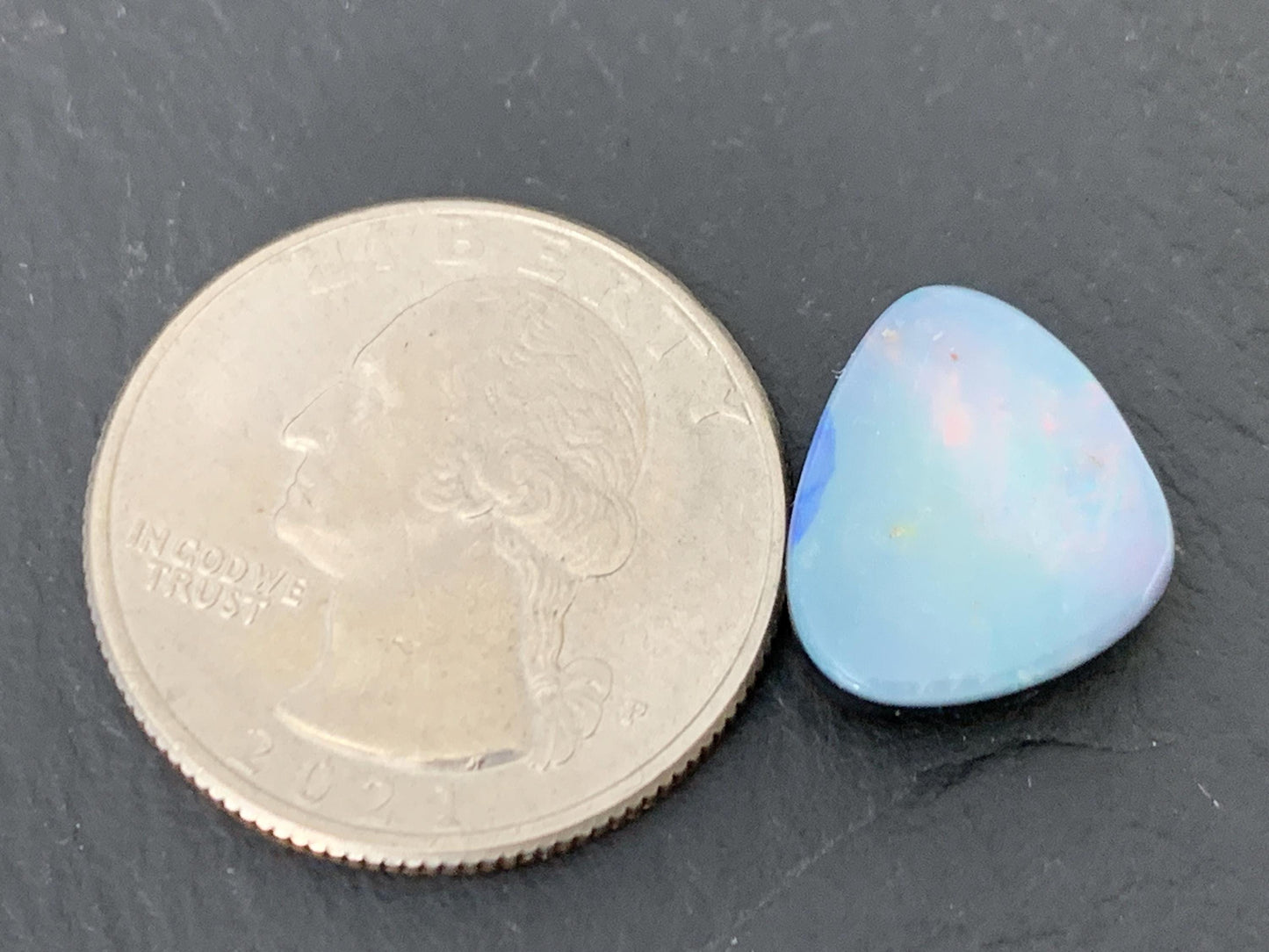 Australian Opal doublet 12x15x5mm cabochon