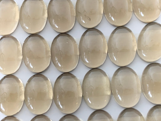 Smokey Quartz oval 10x14mm cabochon - Calibrated acbochons
