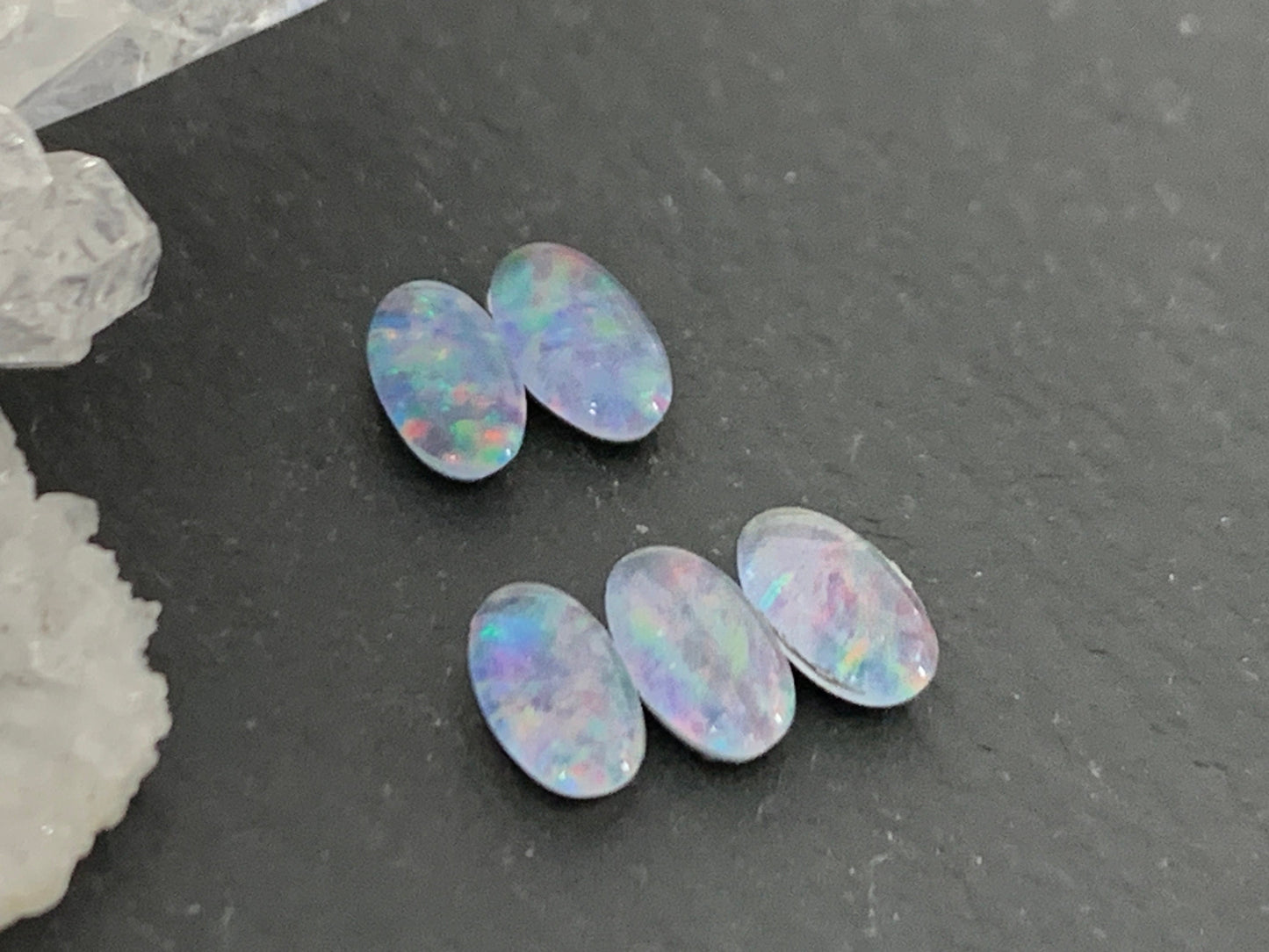 Australian Opal oval 3x5mm doublet cabochon