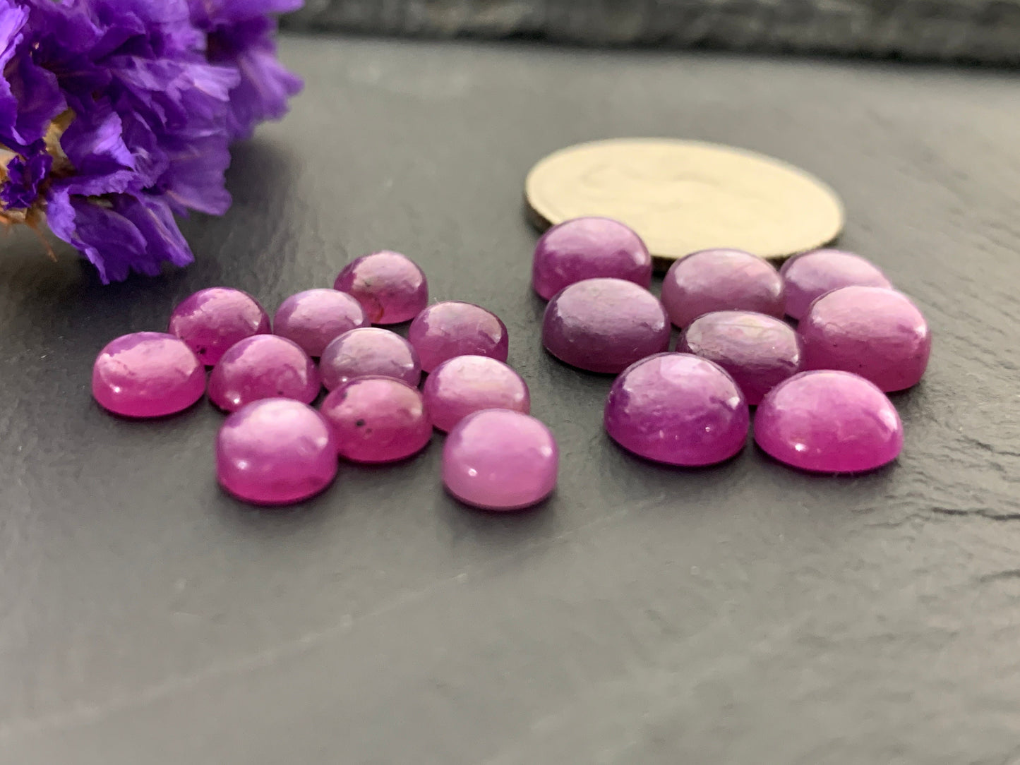 Silky Star Sapphire round 6mm, 8mm Cabochon