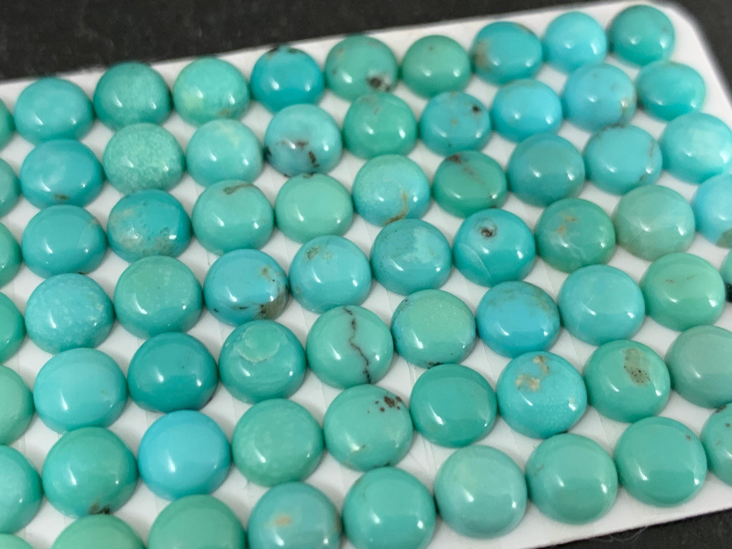 Turquoise round 6mm cabochon - Calibrated cabochons