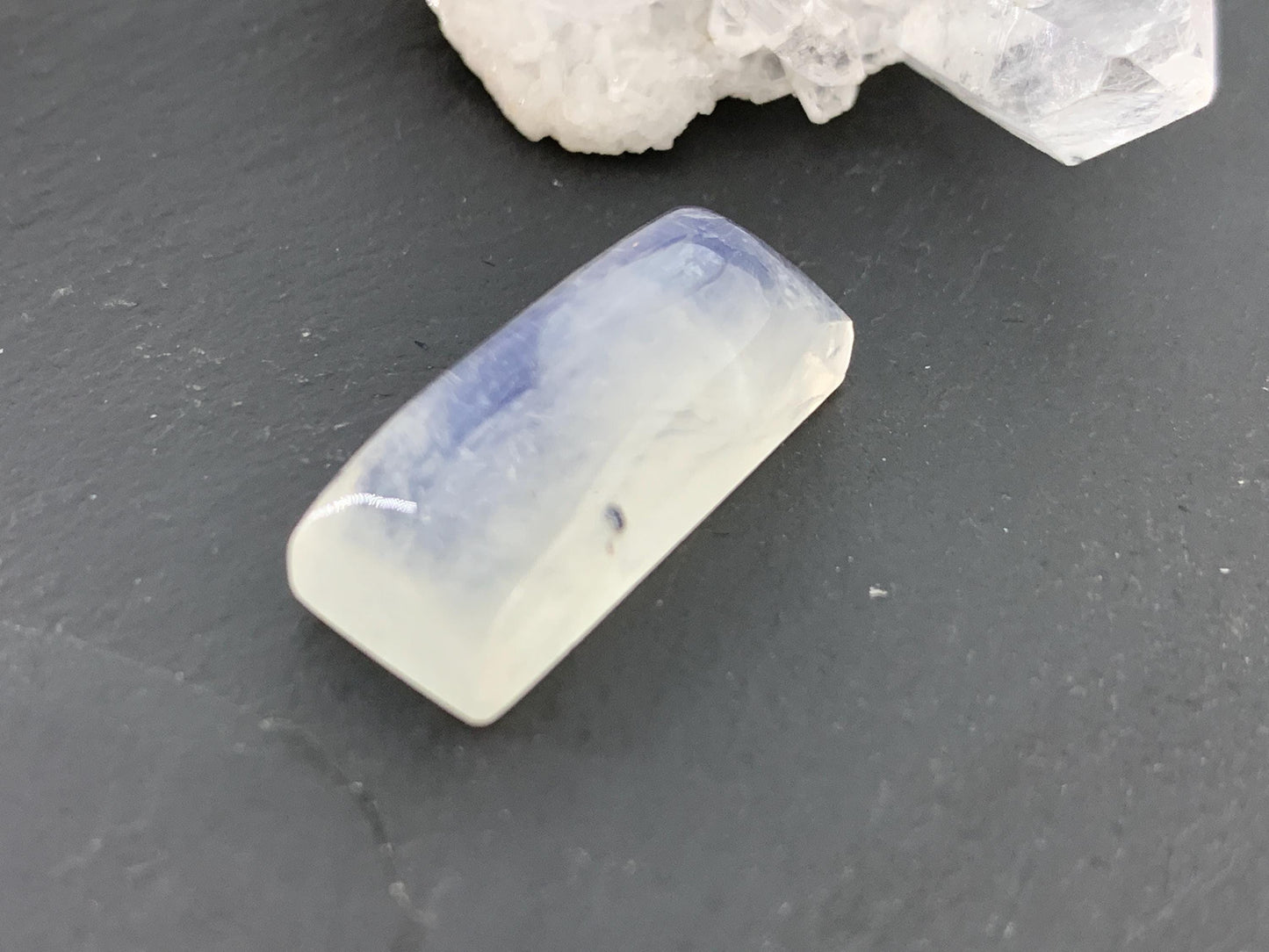 Rainbow Moonstone 22x9x8mm cabochon