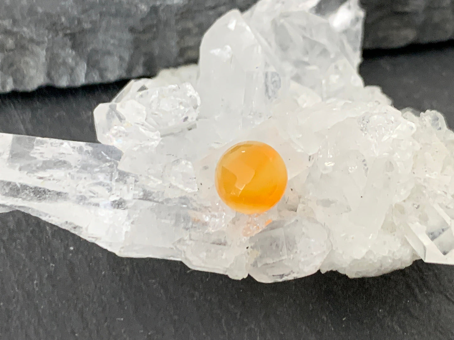 Faceted Carnelian round 6mm Cabochon