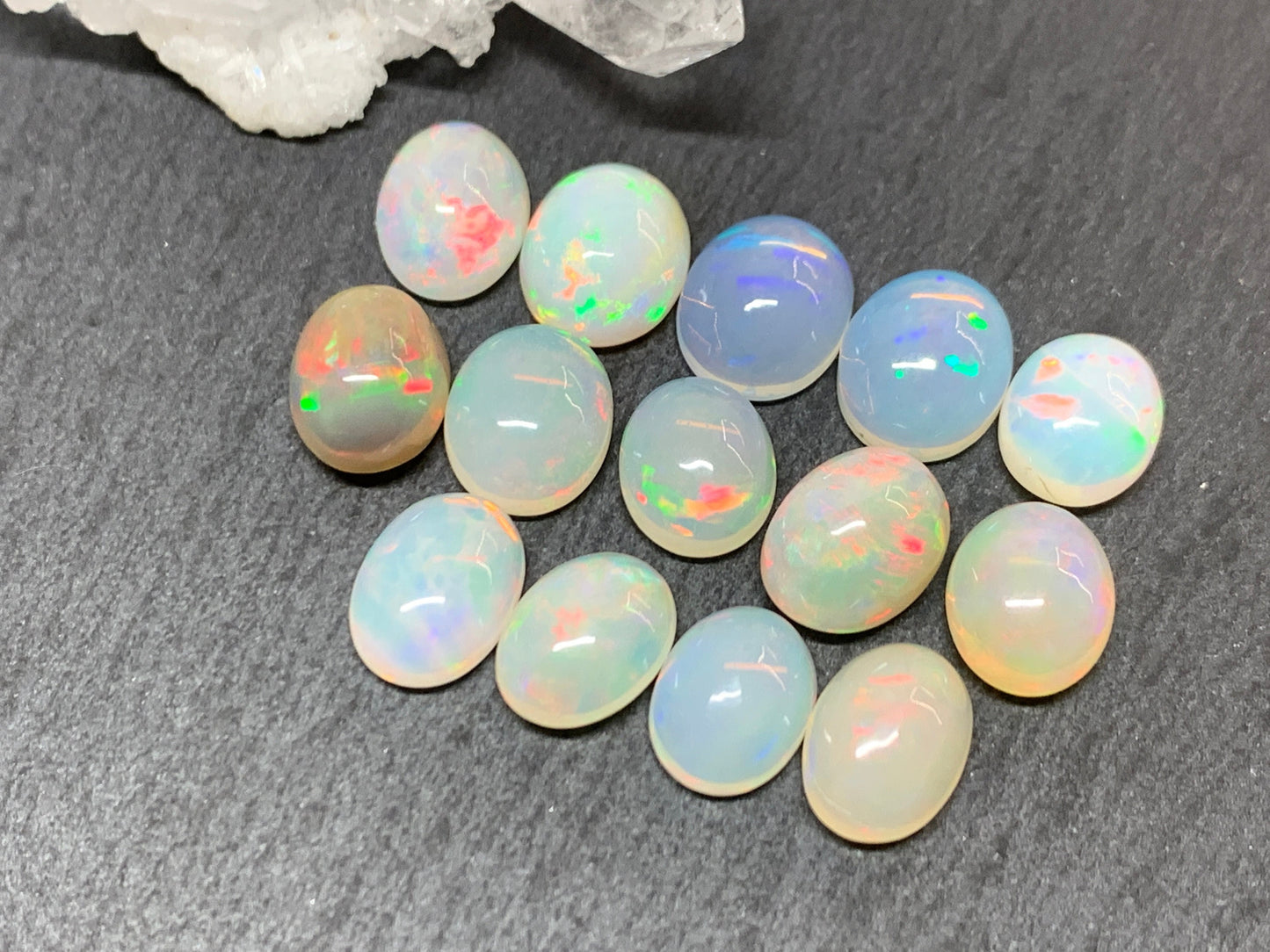 Ethiopian Opal oval 10mm long cabochon