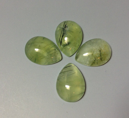 Prehnite pear 15x20mm cabochon - Calibrated cabochons