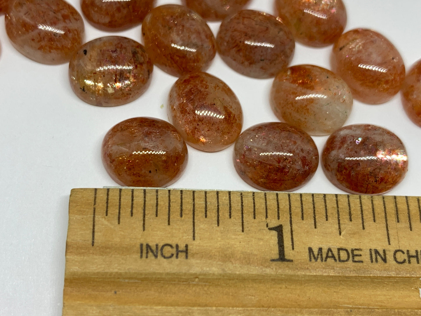 Sunstone oval 10x12mm Cabochon - Calibrated cabochons