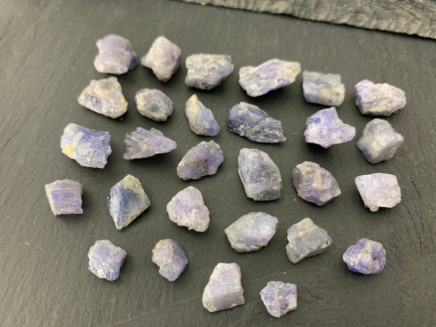 Raw Tanzanite from Tanzania 7-18mm long - not drilled gemstone