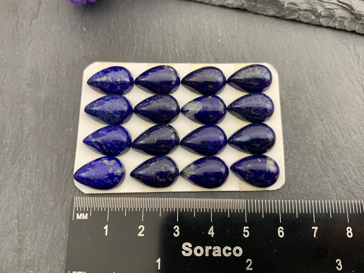 Lapis Lazuli pear 10x15mm cabochon - Calibrated cabochons